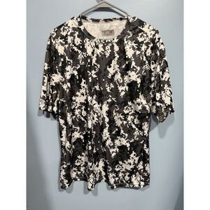 A4 Camo T Short For Youth L in Digital Black & White Camo 38997